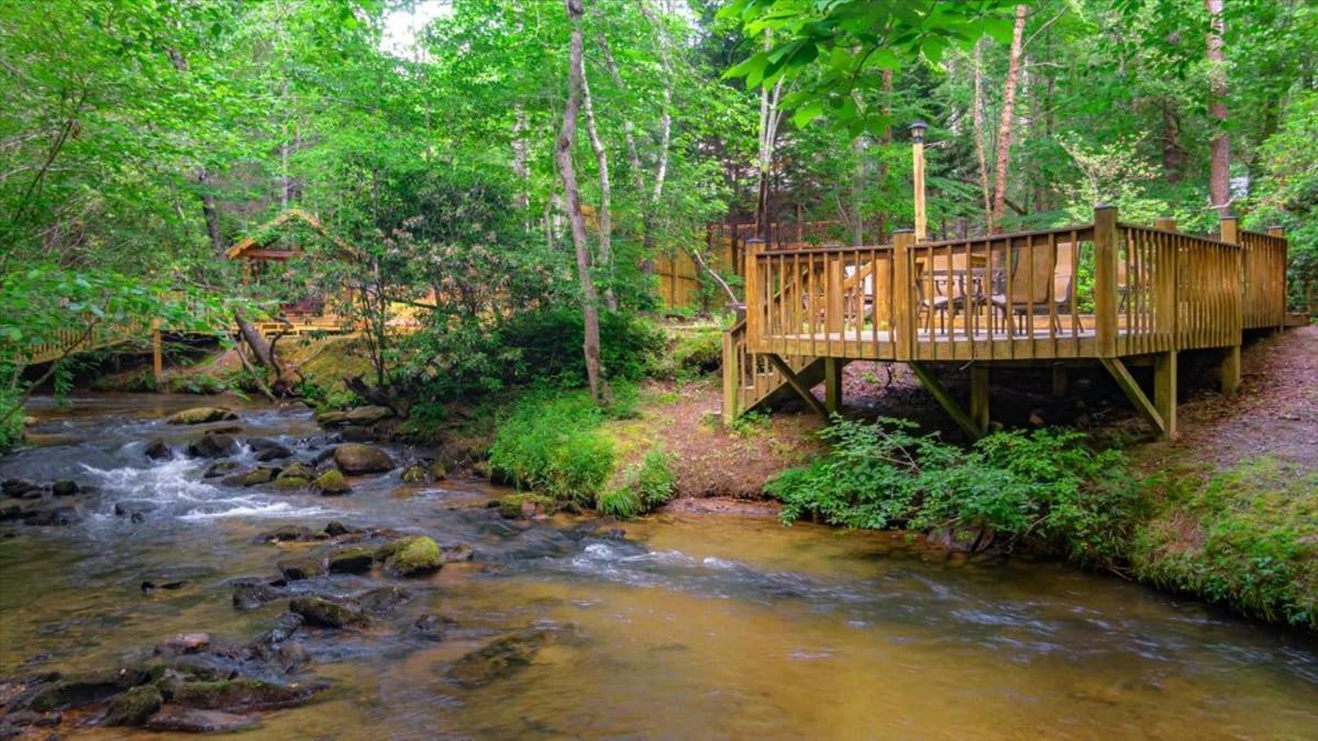 Waterfront Mountain Cabin With Hot Tub Blue Ridge Exterior photo