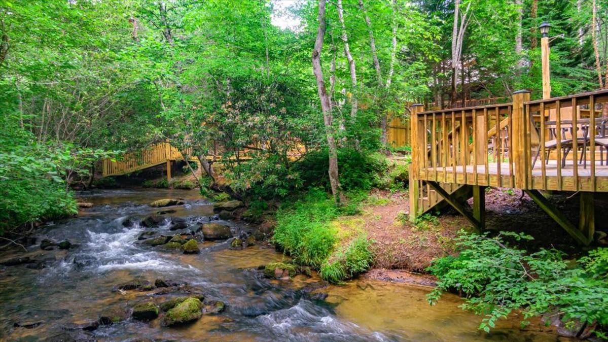 Waterfront Mountain Cabin With Hot Tub Blue Ridge Exterior photo